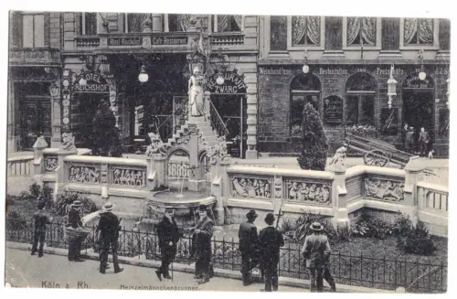 AK, Köln, Heinzelmännchenbrunnen, belebt, um 1914