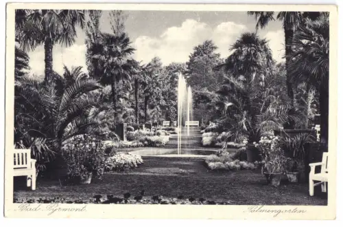 AK, Bad Pyrmont, Palmengarten, um 1930