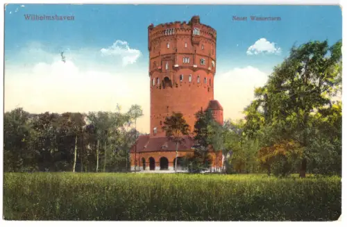 AK, Wilhelmshaven, Neuer Wassertum, 1915