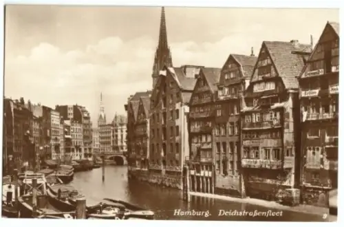AK, Hamburg, Deichstraßenfleet, um 1926