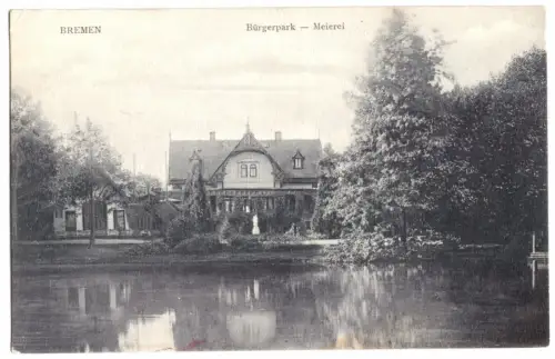 AK, Bremen, Meierei im Bürgerpark, um 1910