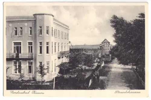 AK, Nordseebad Tossens, Strandchaussee, um 1928