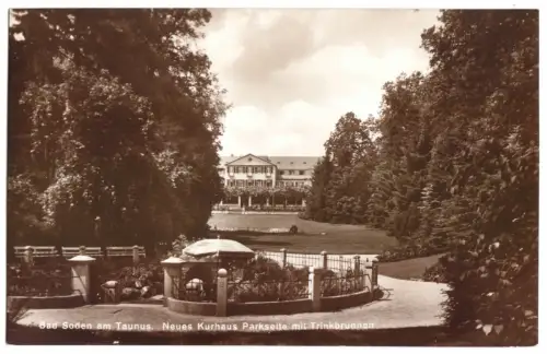 AK, Bad Soden a. Ts., Trinkbrunnen, Neues Kurhaus, 1928