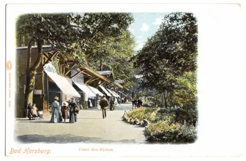 AK, Bad Harzburg, Unter den Eichen, belebt, um 1903