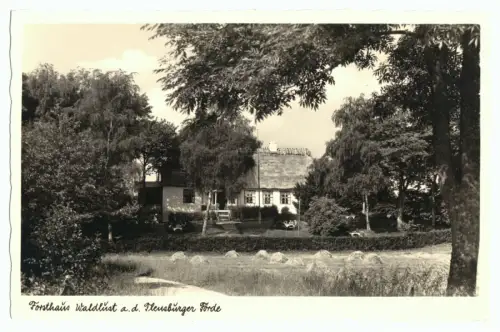 AK, Flensburg, Forsthaus Waldlust an der Flensburger Förde, um 1940