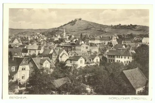 AK, Bensheim, Teilansicht, nördlicher Stadtteil, 1915