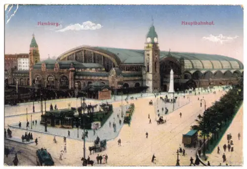 AK, Hamburg, Hauptbahnhof, um 1920