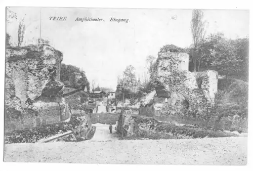 AK, Trier, Amphitheater, Eingang, um 1915