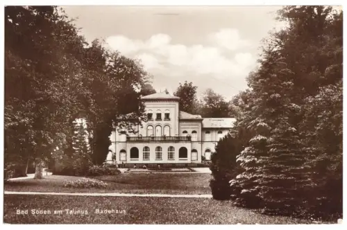 AK, Bad Soden a. Ts., Badehaus, 1928