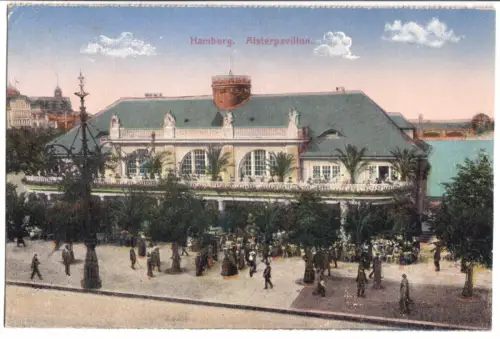 AK, Hamburg, Alsterpavillion, um 1920