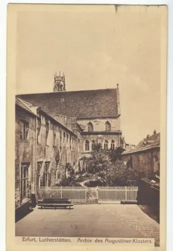 AK, Erfurt, Lutherstätten, Archiv des Augustiner-Klosters, Luther SSt, 7.4.21