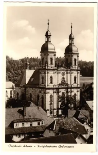 AK, Gößweinstein Fränkische Schweiz, Wallfahrtskirche, um 1958