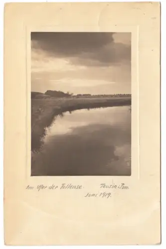 AK, Utzedel, OT Tensin, Kr. Demmin, Partie an der Tollense, Echtfoto, 1919