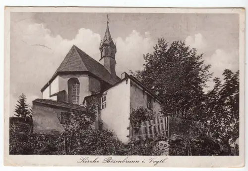 AK, Bösenbrunn bei Oelsnitz, Kirche, 1940er