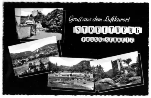 AK, Streitberg Fränk. Schweiz, vier Abb., um 1960