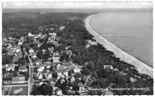 AK, Ostseebad Timmendorfer Strand, Luftbildansicht, 1962