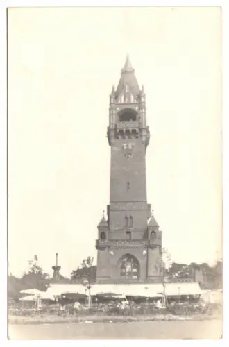 AK, Berlin Grunewald, Grunewaldturm und Gaststätte, Echtfoto, Hansabzug, um 1930