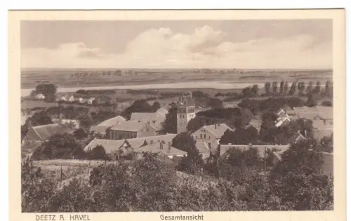 AK, Dreetz a.d. Havel, Gesamtansicht, um 1925