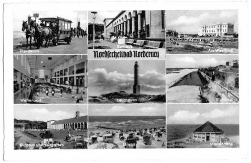 AK, Nordseeheilbad Norderney, neun Abb., 1959