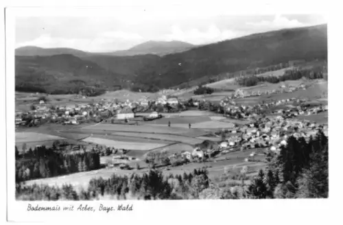 AK, Bodenmais Bayr. Wald, Totale mit Arber, 1953