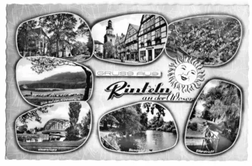 AK, Rinteln a.d. Weser, sieben Abb., gestaltet, 1967