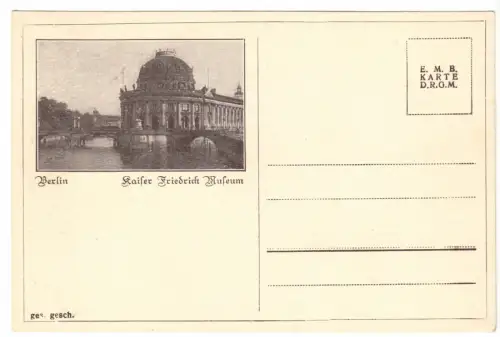 AK, Berlin Mitte, Kaiser-Friedrich-Museum [Bodemuseum], um 1930