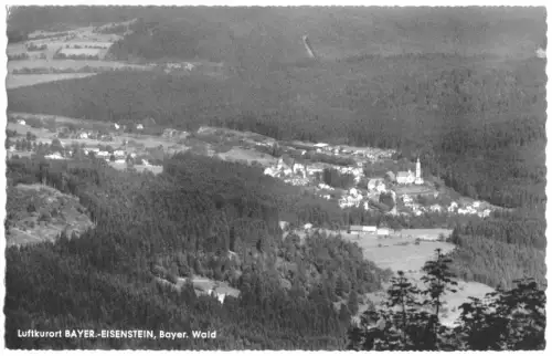 AK, Bayerisch-Eisenstein, Gesamtansicht, um 1965