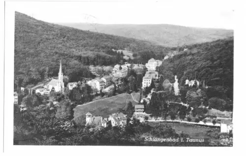 AK, Schlangenbad im Taunus, Teilansicht, 1959