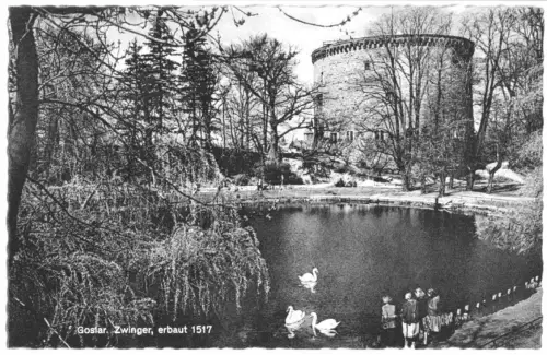 AK, Goslar, Partie am Zwinger, erbaut 1517, 1958