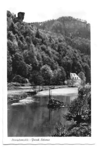 AK, Gößweinstein, Gasthaus Stempfermühle, um 1956
