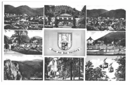 AK, Bad Harzburg, acht Abb., 1950