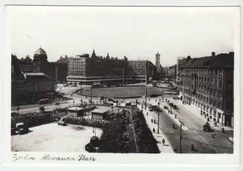 Foto im AK-Format, Berlin Mitte, Alexanderplatz, 1940er