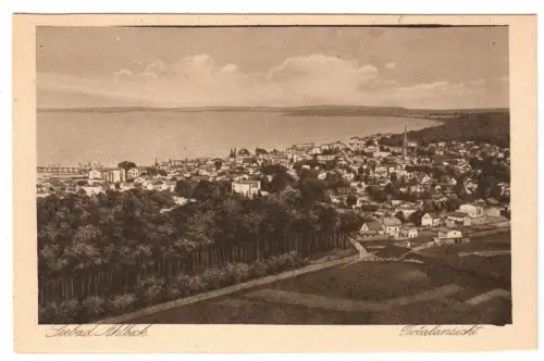 AK, Seebad Ahlbeck auf Usedom, Totalansicht, um 1930