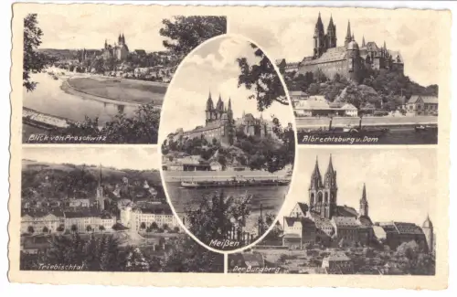 AK, Meißen, fünf Abb., 1944