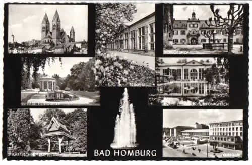 AK, Bad Homburg, sieben Abb., gestaltet, 1965