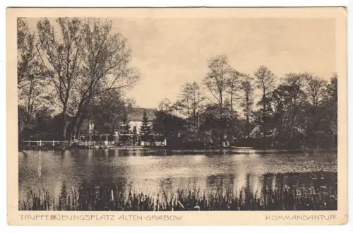 AK, Altengrabow, Kommandantur des Truppenübungsplatzes Alten-Grabow, um 1914