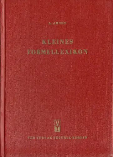 Arndt, A.; Kleines Formellexikon, 1961