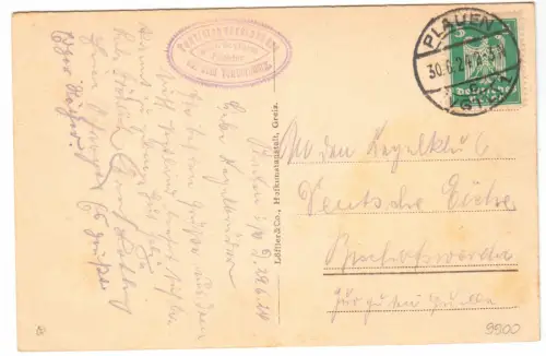 AK, Plauen Vogtl., Unterkunftshaus d. Vogtl. Touristenvereins Tennerahöhe, 1924