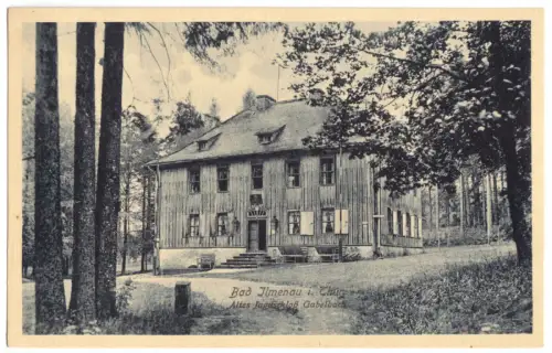 AK, Ilmenau i. Thür., Altes Jagdschloß Gabelbach, 1921