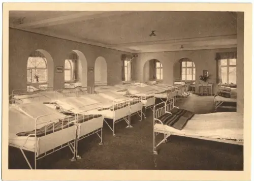 AK, Seebad Heringsdorf auf Usedom, OT Neuhof, Eleonorenheim, Schlafsaal, um 1930