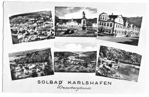 AK, Bad Karlshafen Weserbergland, sechs Abb., um 1956
