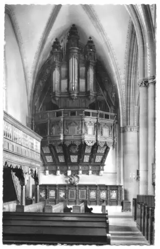 AK, Lemgo, Heldenorgel in der Marienkirche, um 1960
