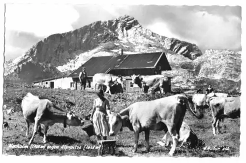 AK, Garmisch-Partenkirchen, Hochalm, Kreuzeckbahn, 1965