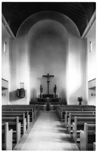 AK, Berlin Tiergarten, St. Johanniskirche, Innenansicht mit Altar, um 1960