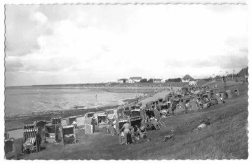 AK, Nordseebad Büsum, Strandleben, 1958