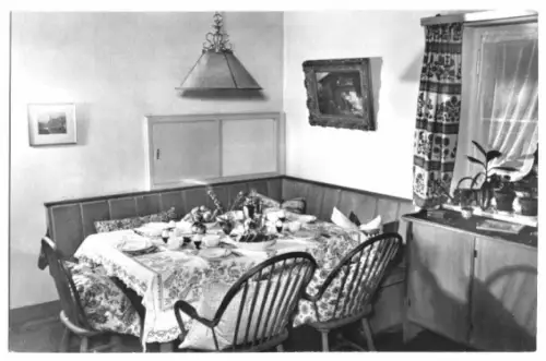 AK, Mittenwald, Landhaus - Pension Isarauen, innen 1965