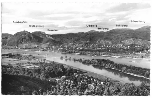 AK, Blick auf das Siebengebirge, 1961