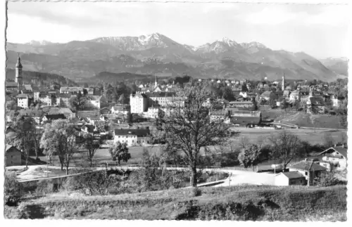AK, Traunstein Obb., Teilansicht, um 1960