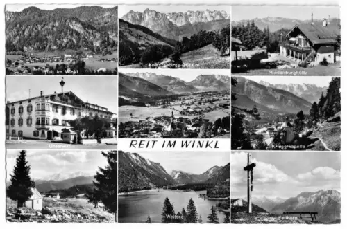 AK, Reit im Winkl, neun Abb., 1958