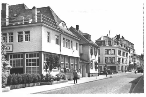 AK, Bad König, Frankfurterstr., Badehaus, ca., 1963